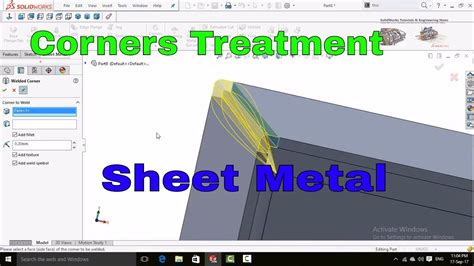 solidworks sheet metal welded corner|solidworks sheet metal welding.